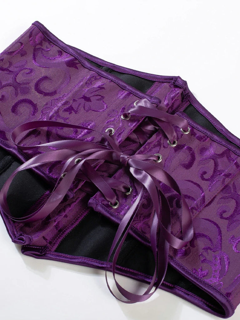 Scarlet Darkness Renaissance Waist Corset Cincher with Metal Hook