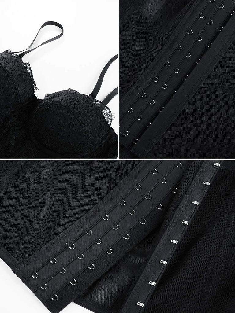 Scarlet Darkness Scarlet Darkness Women Victorian Lace Corset Top