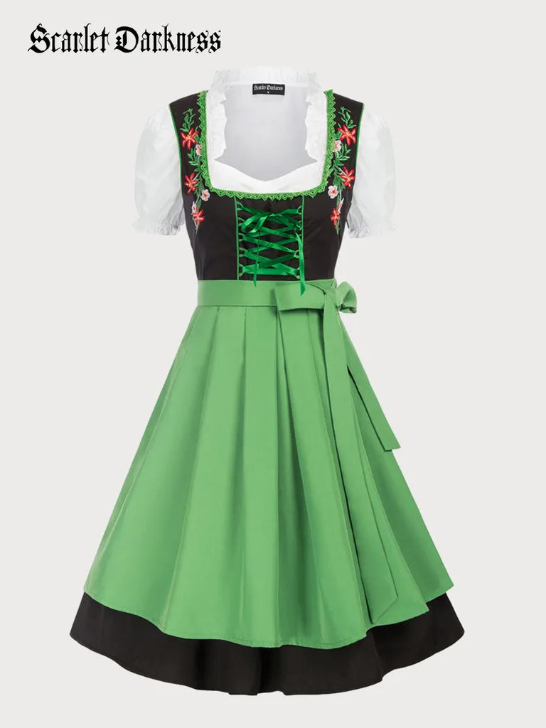 German Bavarian Oktoberfest Costumes Carnival Dress SCARLET DARKNESS