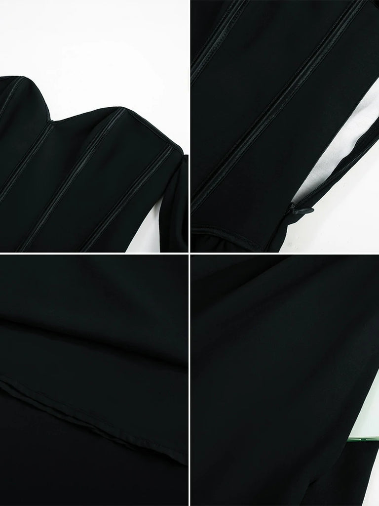 Scarlet Darkness Victorian Off Shoulder Corset Bodice Maxi Dress