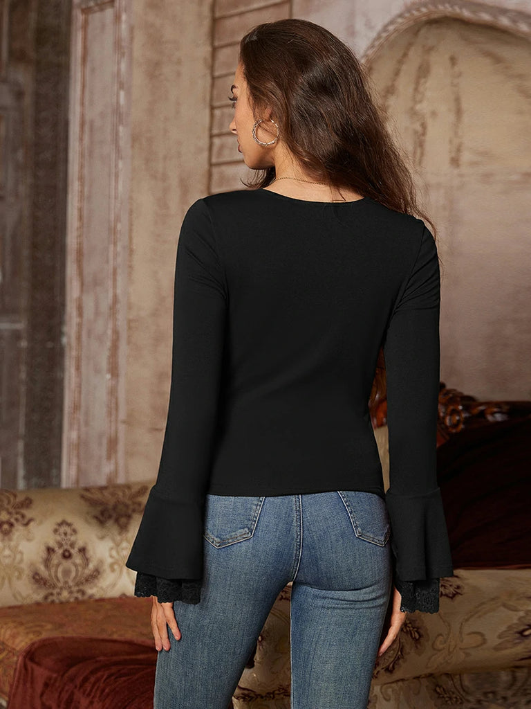 Scarlet Darkness Women 2025 Halloween Victorian Long Sleeve Shirts