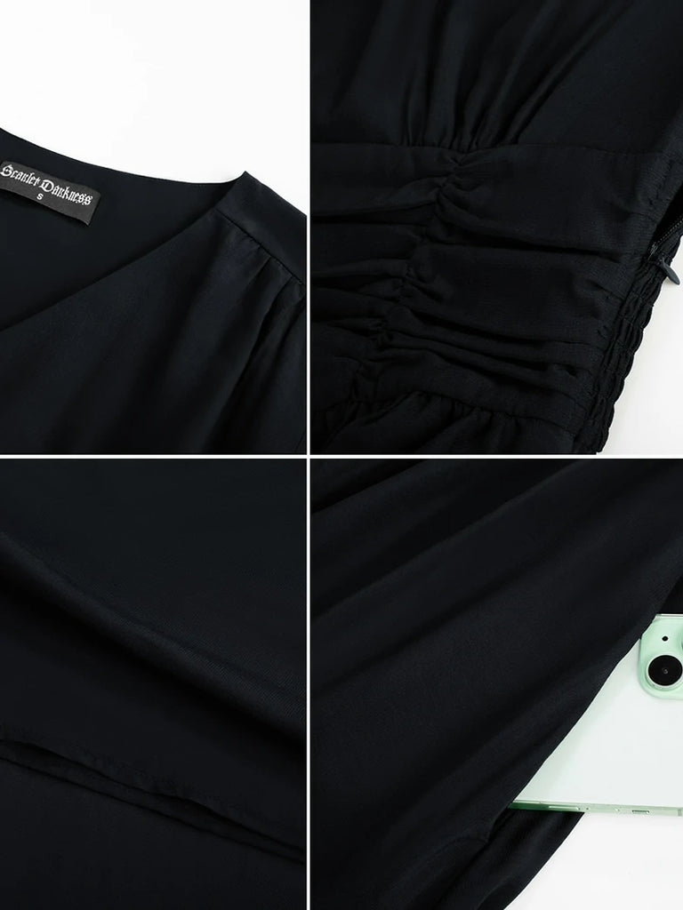 Scarlet Darkness Renaissance Fairy Elastic Waist Maxi Dress with Pockets