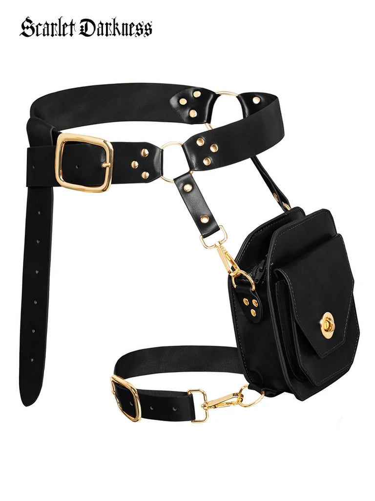 Scarlet Darkness Practical Renaissance Faire Medieval Knight Bag