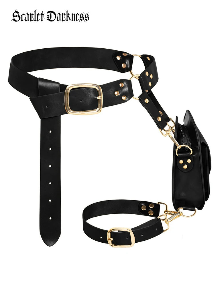 Scarlet Darkness Practical Renaissance Faire Medieval Knight Bag