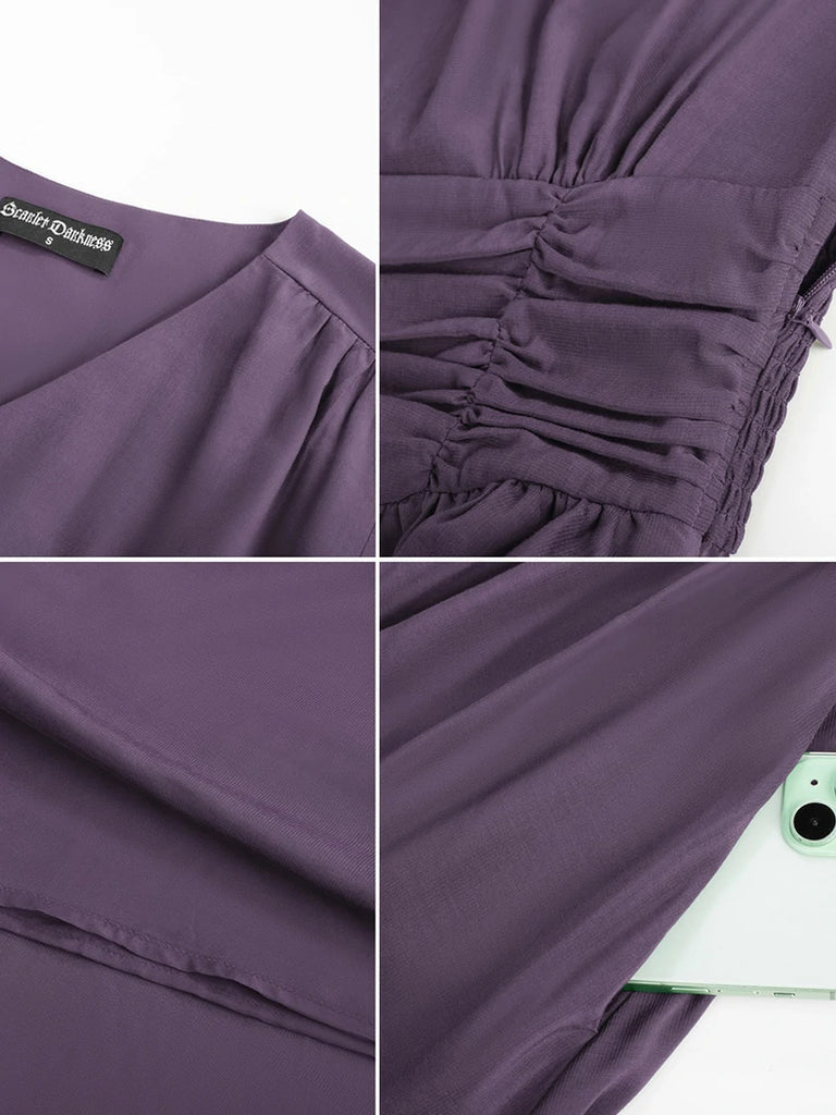 Scarlet Darkness Renaissance Fairy Elastic Waist Maxi Dress with Pockets