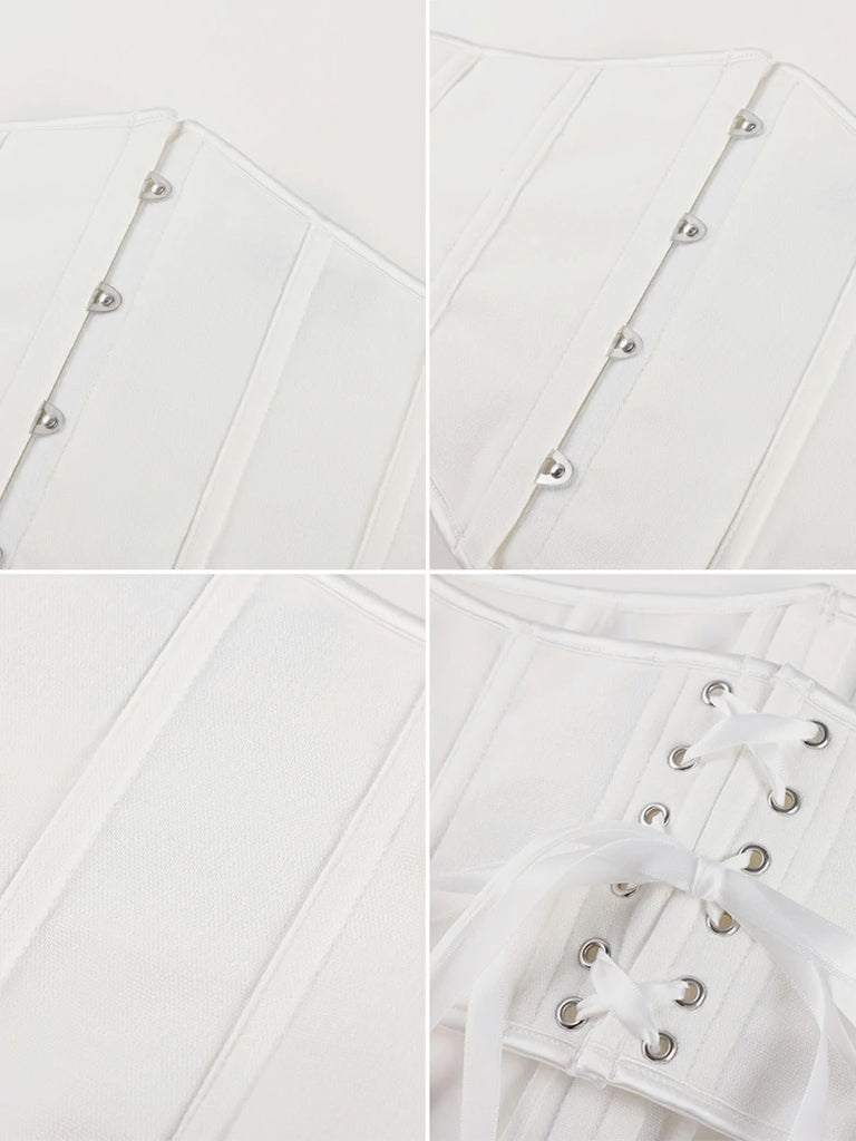 Scarlet Darkness Renaissance Waist Corset Belt Metal Hook Cincher