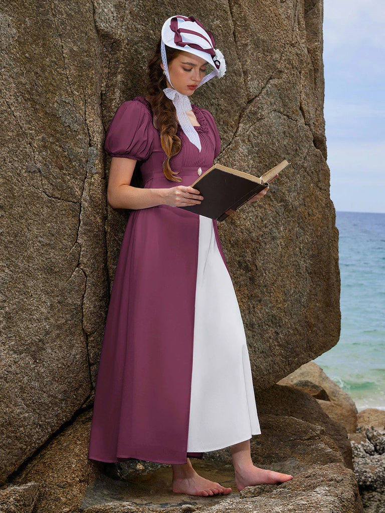 Scarlet Darkness Bridgeton Vintage Victoria Party Dress with Pockets