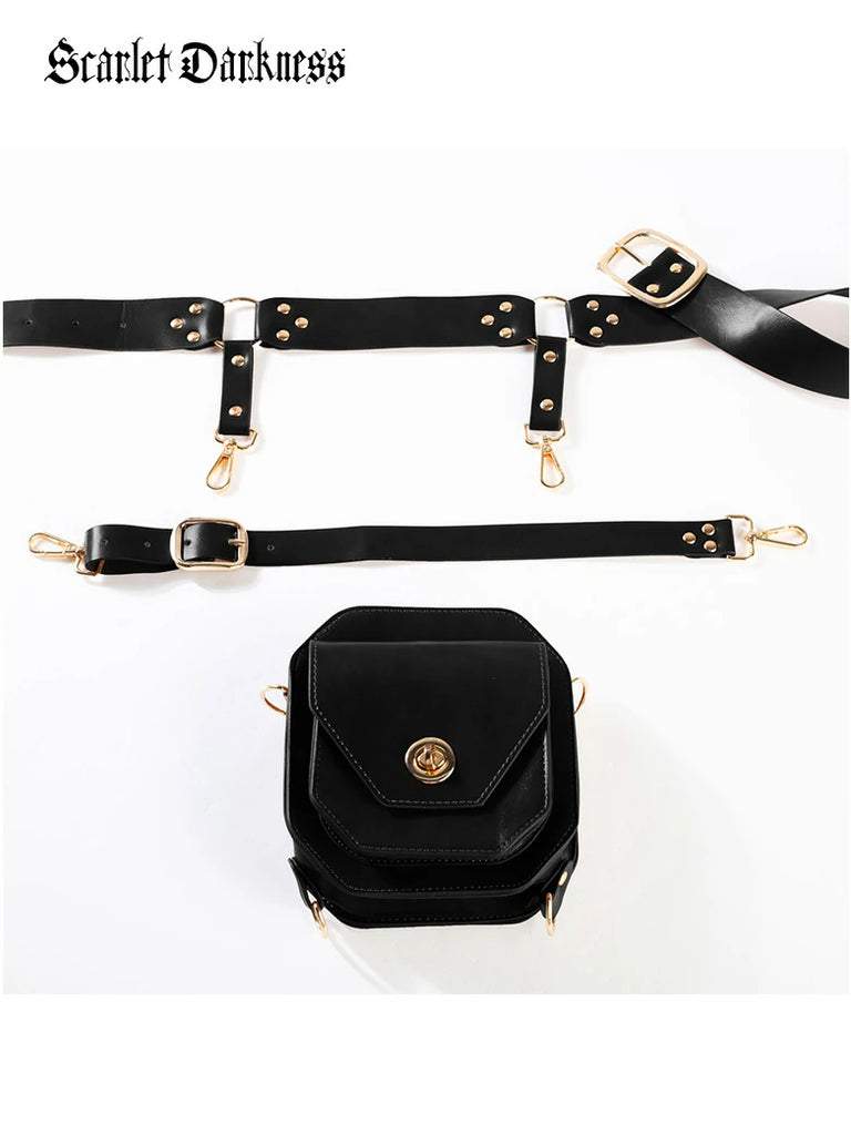 Scarlet Darkness Practical Renaissance Faire Medieval Knight Bag