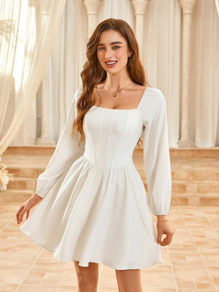 Scarlet Darkness Victorian Cocktail Party Corset Dress with Pockets