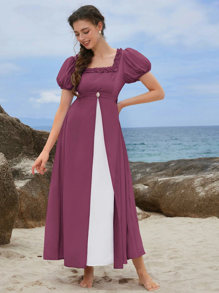 Scarlet Darkness Bridgeton Vintage Victoria Party Dress with Pockets