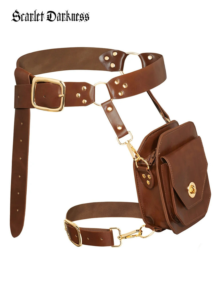 Scarlet Darkness Practical Renaissance Faire Medieval Knight Bag