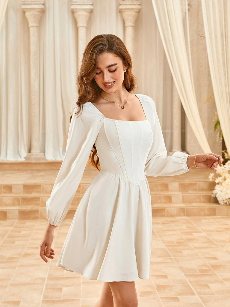 Scarlet Darkness Victorian Cocktail Party Corset Dress with Pockets