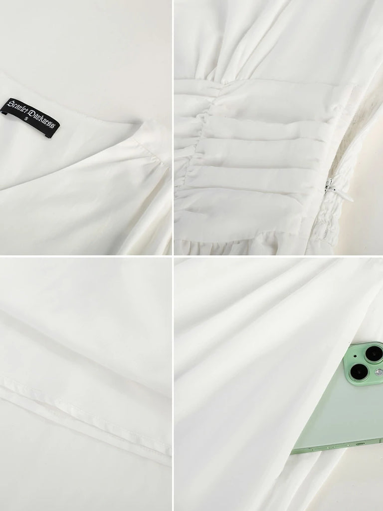 Scarlet Darkness Renaissance Fairy Elastic Waist Maxi Dress with Pockets