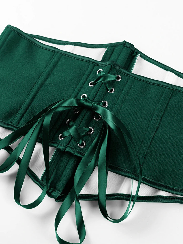 Scarlet Darkness Renaissance Waist Corset Belt Metal Hook Cincher