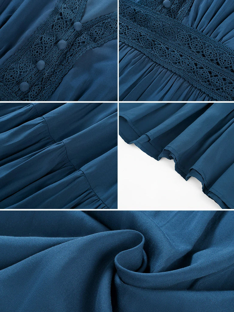 Scarlet Darkness Renaissance Festival Elastic Waist Pockets Dress