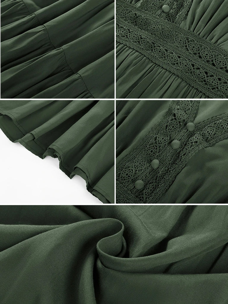 Scarlet Darkness Renaissance Festival Elastic Waist Pockets Dress