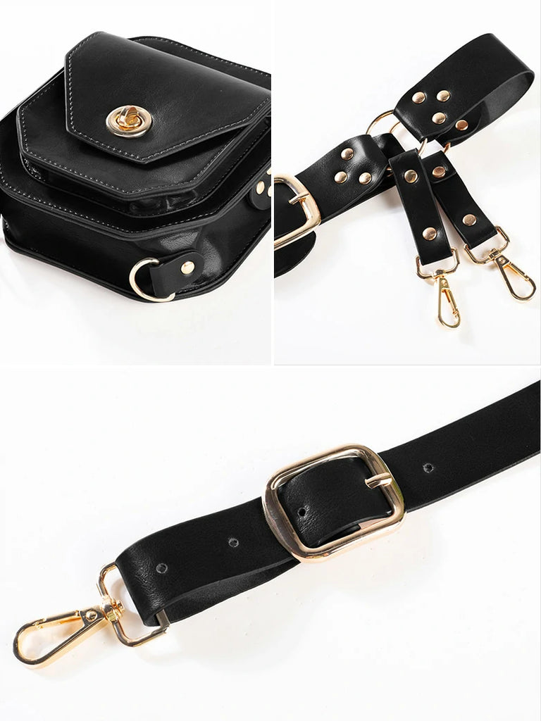 Scarlet Darkness Practical Renaissance Faire Medieval Knight Bag