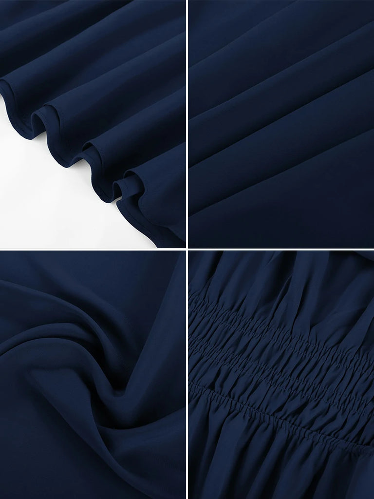 Scarlet Darkness Renaissance Fairy Slit Sleeve Draped Neck Pockets Dress