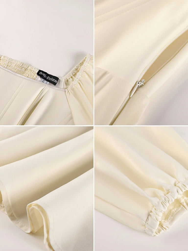 Scarlet Darkness Victorian Cocktail Party Corset Dress with Pockets