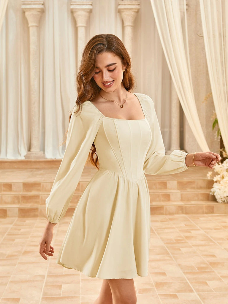 Scarlet Darkness Victorian Cocktail Party Corset Dress with Pockets