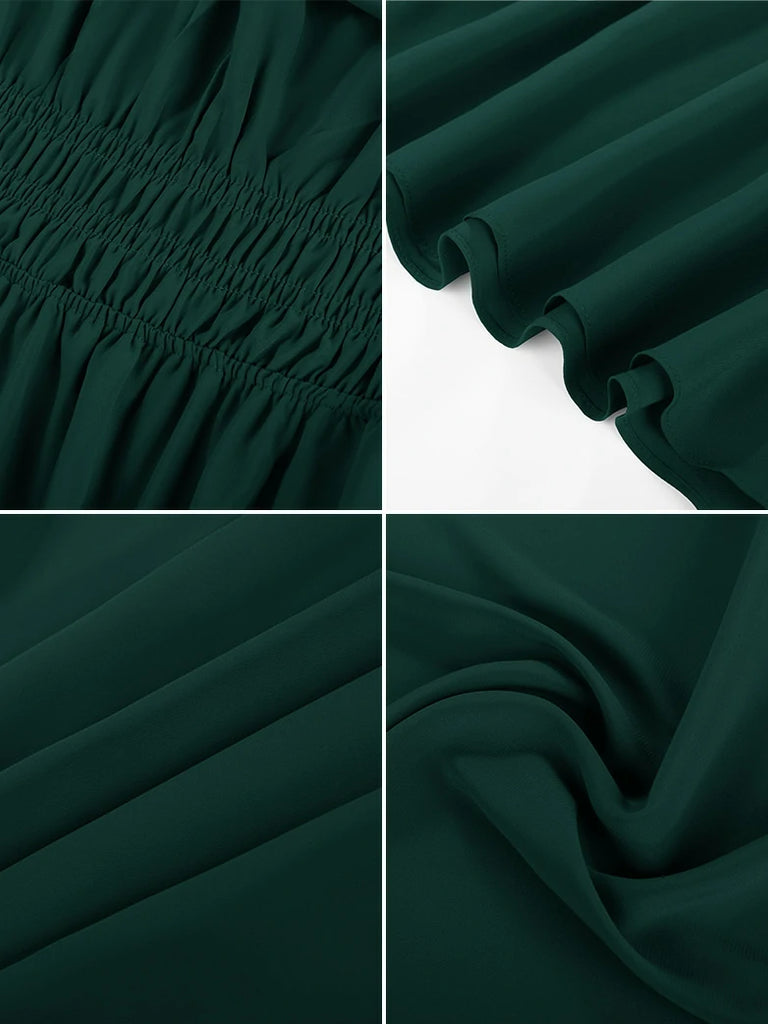 Scarlet Darkness Renaissance Fairy Slit Sleeve Draped Neck Pockets Dress