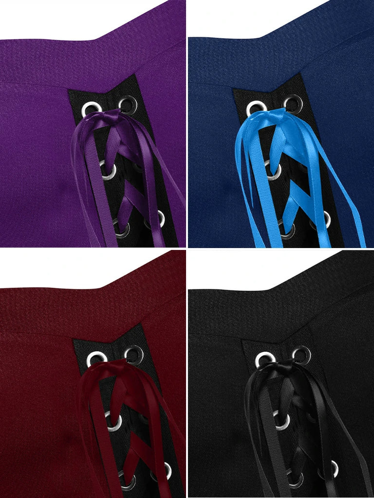 Scarlet Darkness 2025 Halloween Witch Fairy Tie-Strap Long Dress