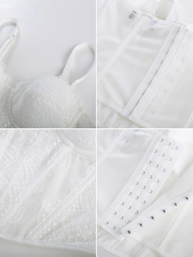 Scarlet Darkness Scarlet Darkness Women Victorian Lace Corset Top