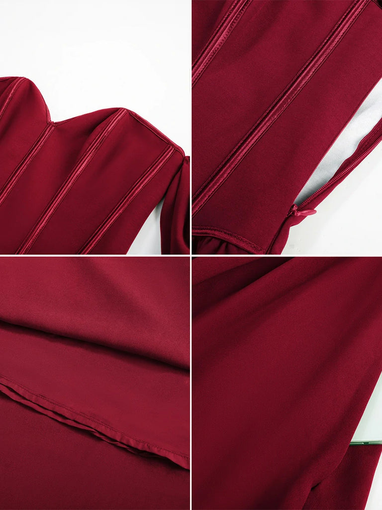 Scarlet Darkness Victorian Off Shoulder Corset Bodice Maxi Dress