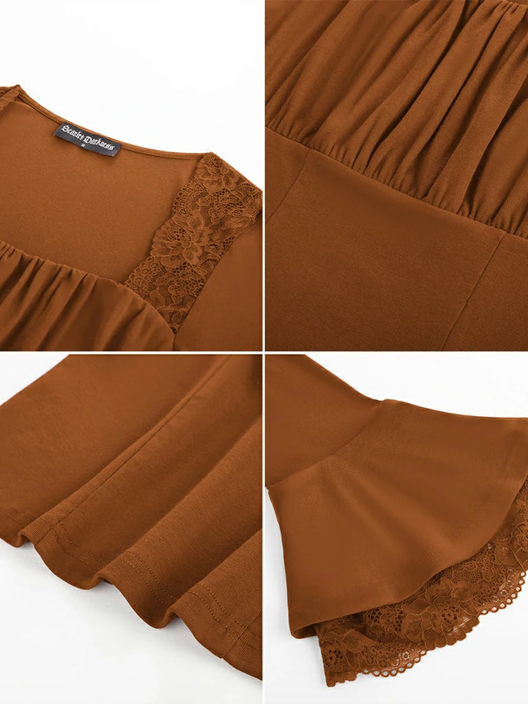 Scarlet Darkness Women 2025 Halloween Victorian Long Sleeve Shirts