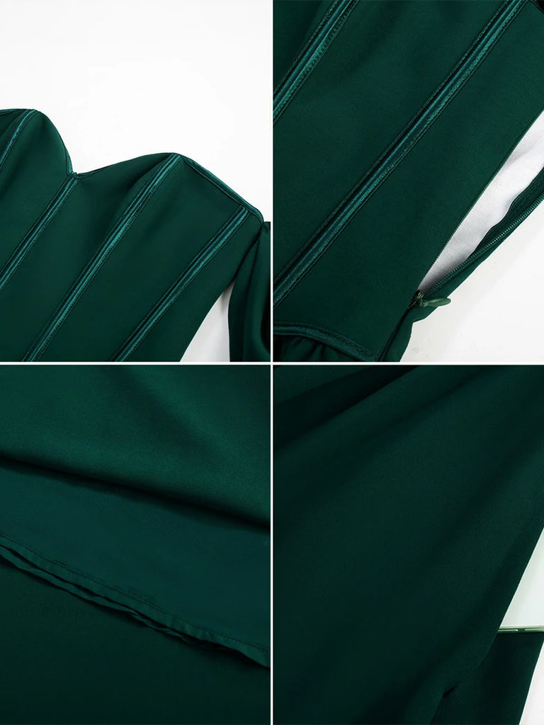 Scarlet Darkness Victorian Off Shoulder Corset Bodice Maxi Dress