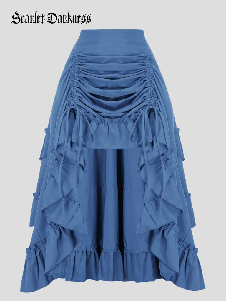 Scarlet Darkness High-Low Bustle Skirts