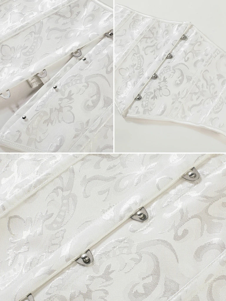 Scarlet Darkness Renaissance Waist Corset Cincher with Metal Hook