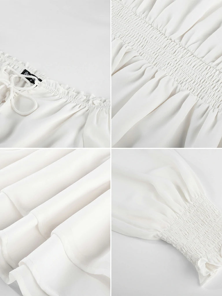 Scarlet Darkness Renaissance Fitted Long Sleeve Off-Shoulder Top