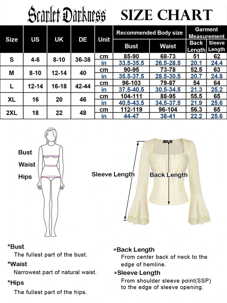 Scarlet Darkness Women 2025 Halloween Victorian Long Sleeve Shirts