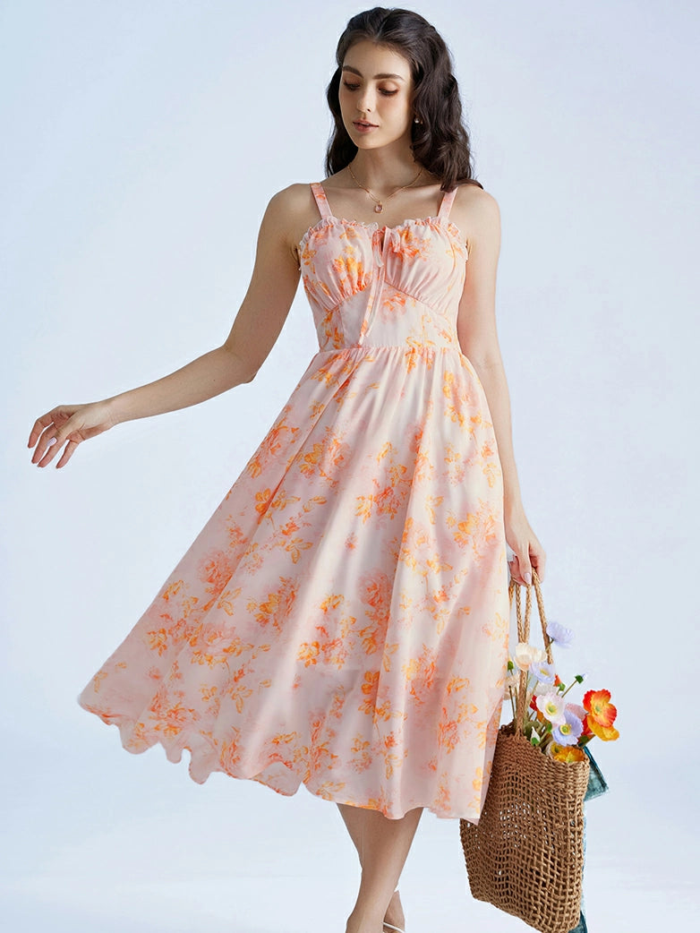 open lace back dress Youjin Kids Dress in Orange Grove – Isalis