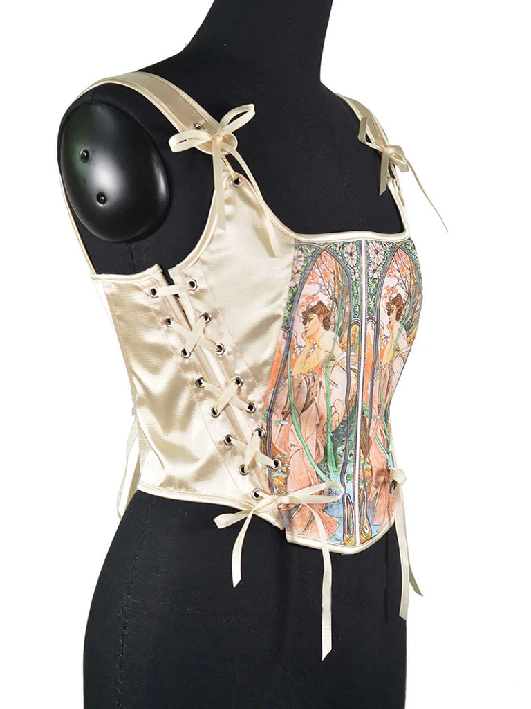 BOJHGO Leren korset met vetersluiting, bustiers, vest met riem BOJHGO Leren korset met vetersluiting, bustiers, vest met riem
