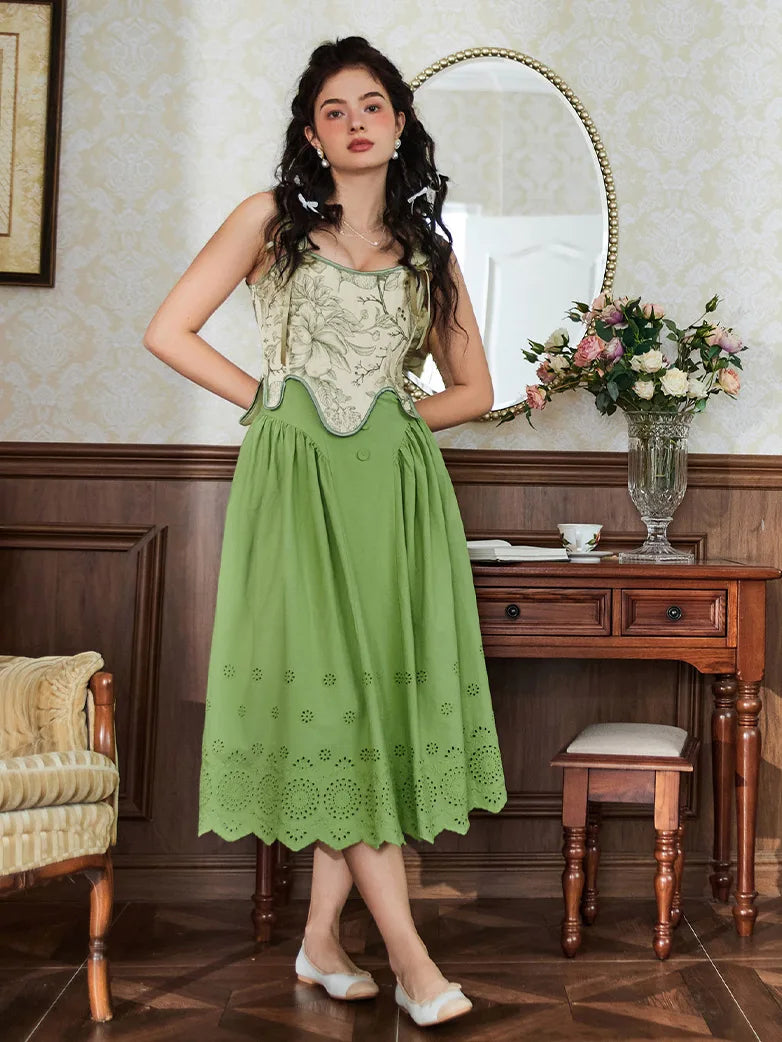 bodycon maxi formal dress Cottagecore Corset Square Neck Dress