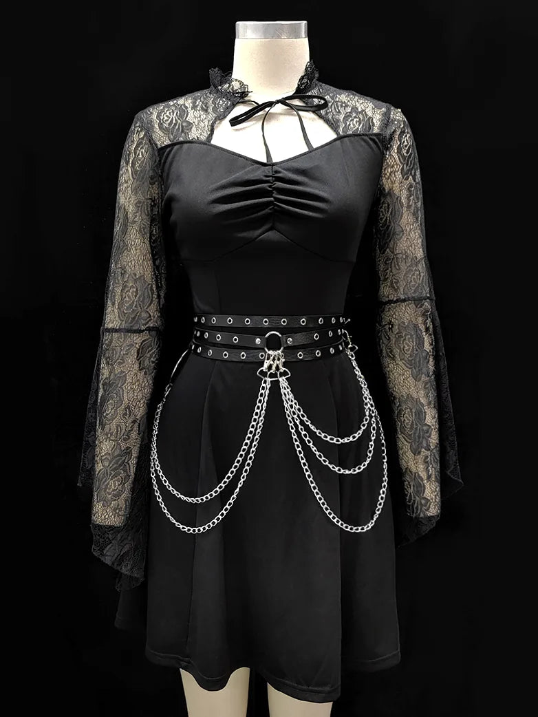 Scarlet Darkness Gothic Fashion Leather Belt Chain Scarlet Darkness Gothic Fashion Leather Belt Chain