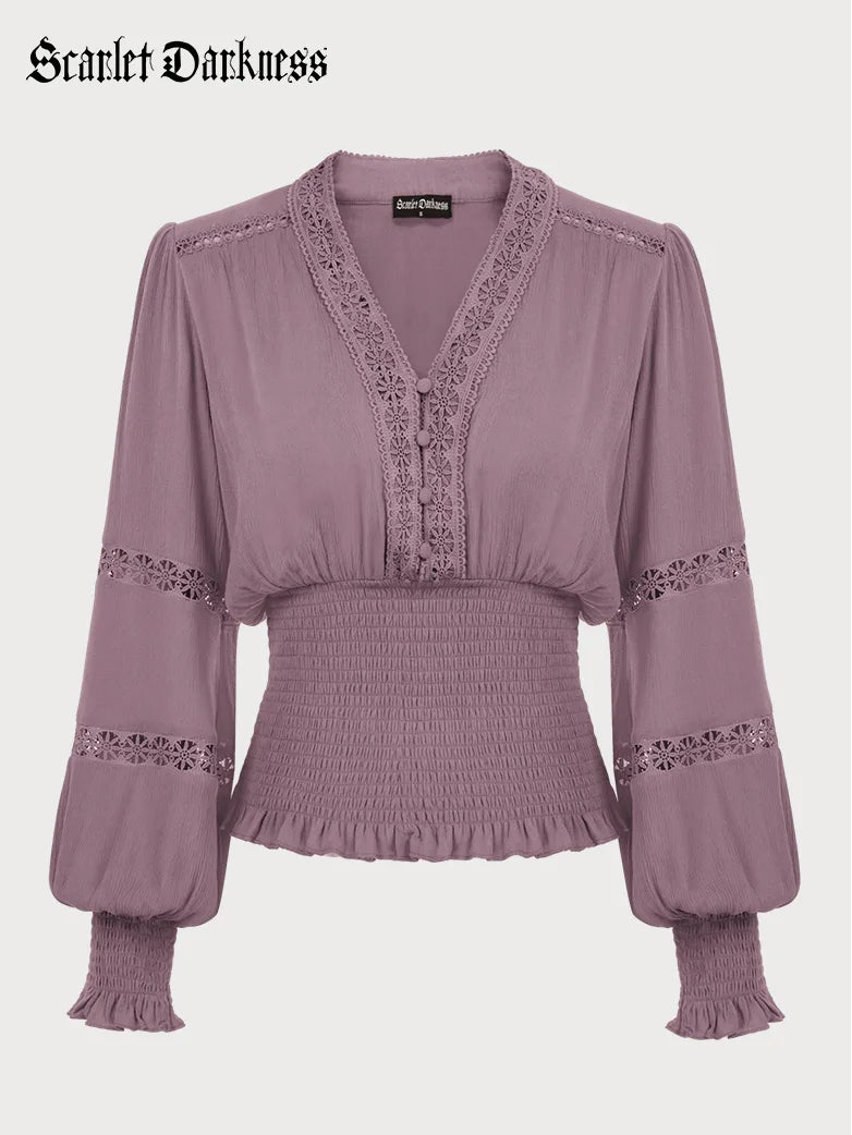 SCARLET DARKNESS Dames Renaissance Boerenblouse Vintage Met Losse Schouder Middeleeuwse Blouse, Wit, XXL SCARLET DARKNESS Dames Renaissance Boerenblouse Vintage Met Losse Schouder Middeleeuwse Blouse, Wit, XXL