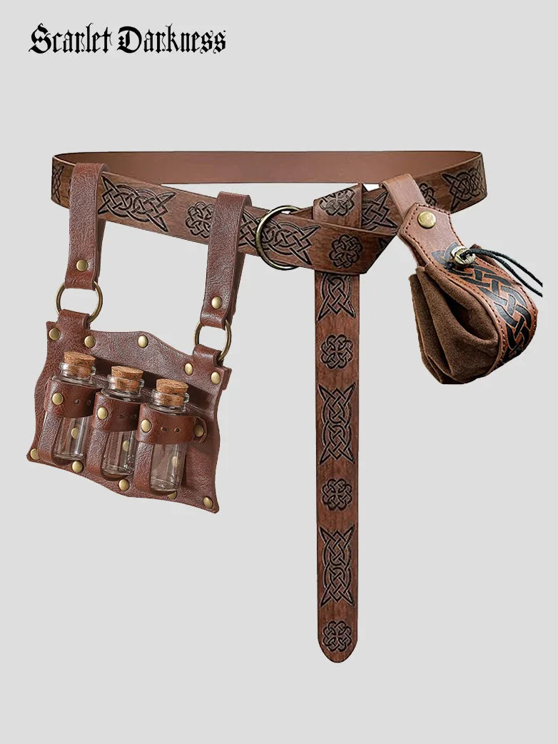 Scarlet Darkness Fantasy Alchemy Faux Leather Waist Bag Scarlet Darkness Fantasy Alchemy Faux Leather Waist Bag