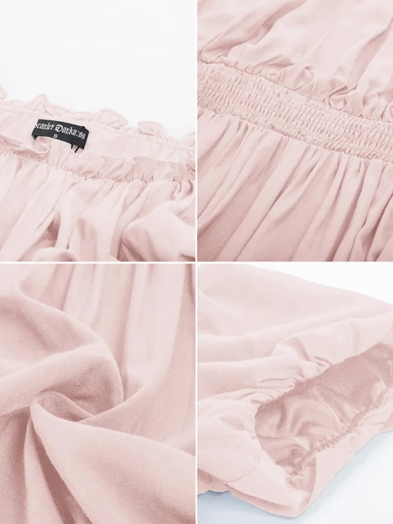 Scarlet Darkness Renaissance Off the Shoulder Comfy Cotton Pirate Tops