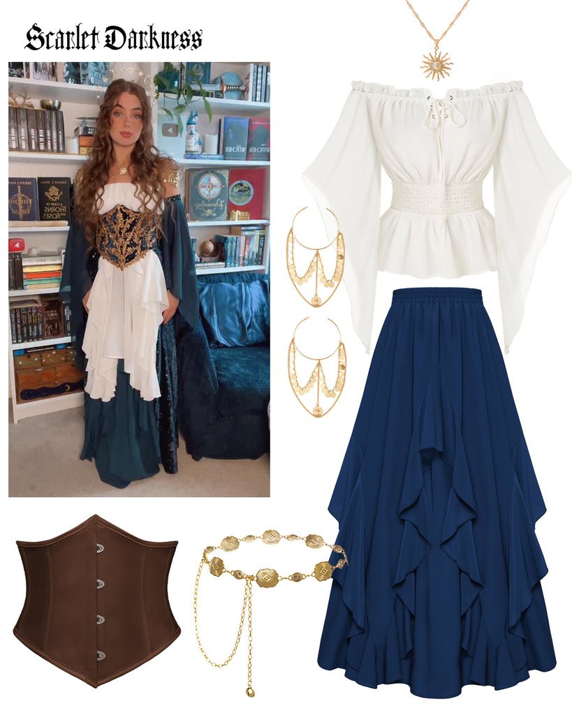 Scarlet Darkness Scarlet Darkness Renaissance Fantasy Princess Costume