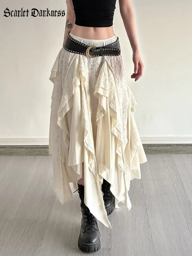 Scarlet Darkness High-Low Bustle Skirts