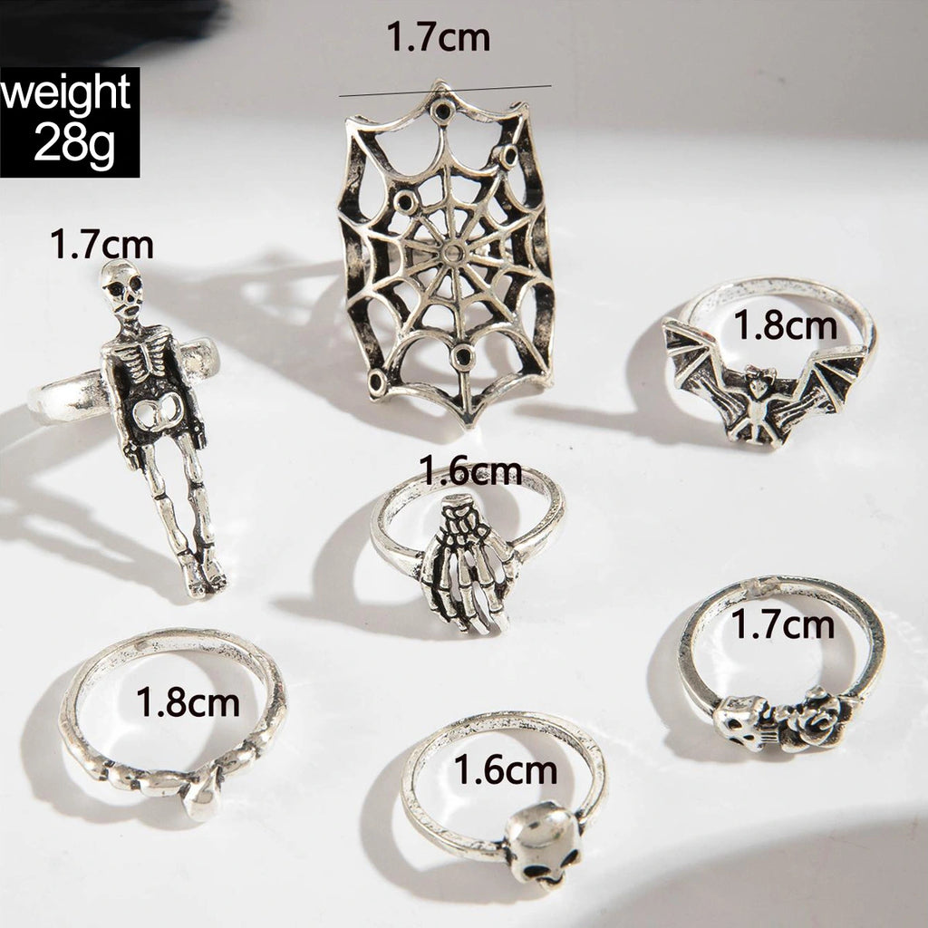 Scarlet Darkness Women's Halloween Vampire Ring Set