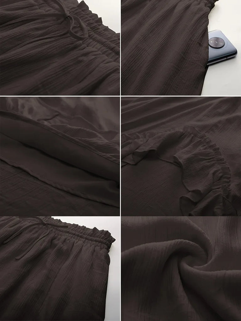 Scarlet Darkness Women Renaissance Tiered Swing Pockets Skirt