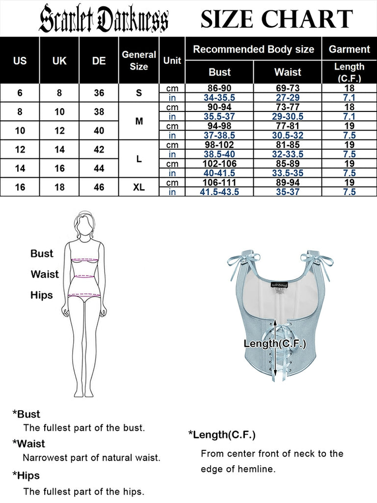 Scarlet Darkness Women Under Bust Corset Vest with 11 Bones