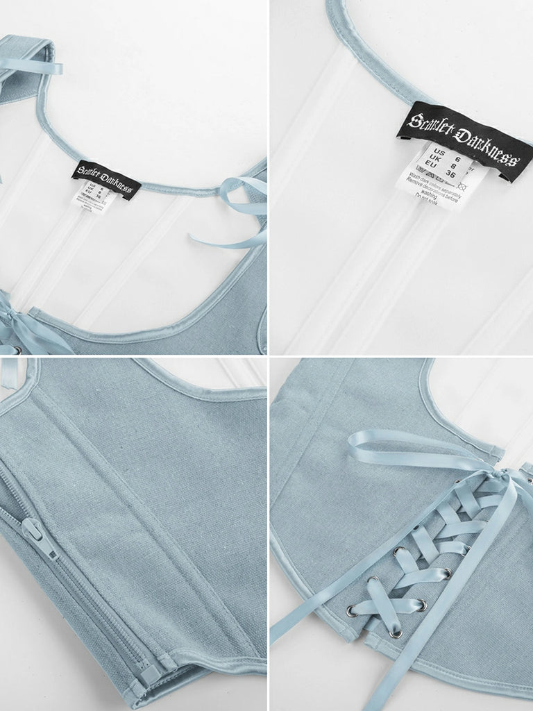 Scarlet Darkness Women Under Bust Corset Vest with 11 Bones