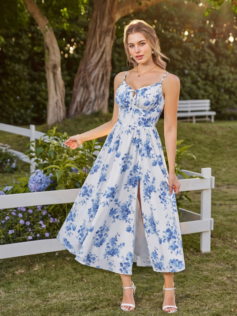 Scarlet Darkness 2026 Spring Summer Flower Dress for Wedding Guest