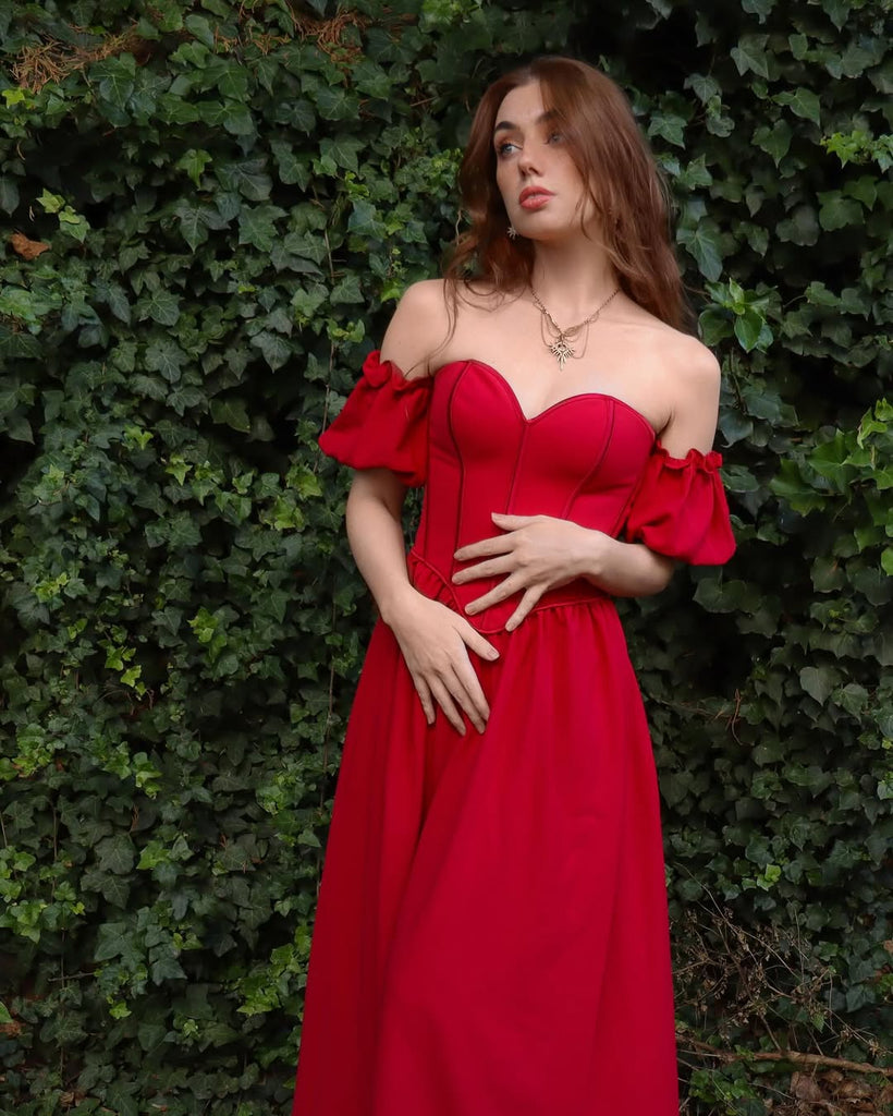 Scarlet Darkness Scarlet Darkness X ACOTAR OC Renaissance Costume