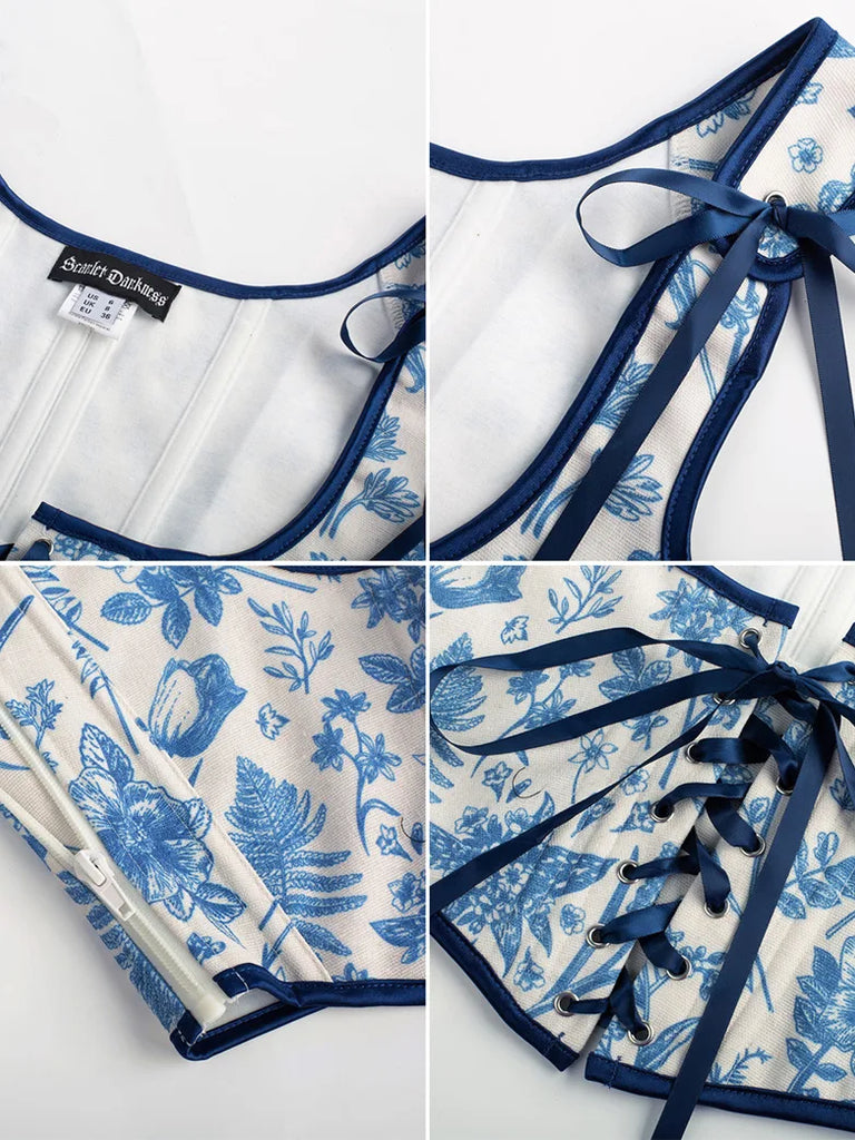 Scarlet Darkness Under Bust Bustier Waist Corset with 11 Bones